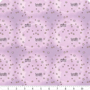 Care Bears Make a Wish Twinkle Twinkle Light Purple Cotton Fabric