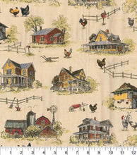 Load image into Gallery viewer, Handmade Placemat Or Table Runner Chickens On Farm Tan
