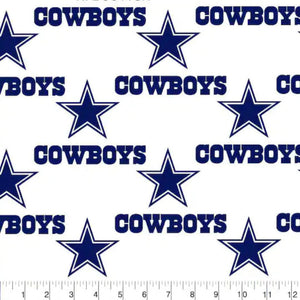 Cowboys White Cotton ft1040 Fabric by the Bolt