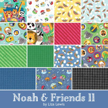 Load image into Gallery viewer, 14 Fat Quarters + 23&quot; Panel -  Assorted Noah &amp; Friends II Fat Quarter Bundle
