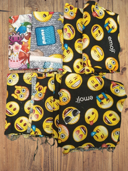 Assorted Emojis Fabric - 1 lb Scrap Bundle