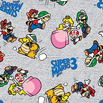 Go Mario and Friends Cotton Fabric