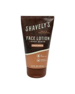 Shavely's Face Lotion + Post Shave, Sandalwood, 4.2 Fl. Oz.