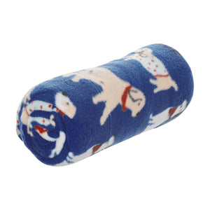 Dogs Blue 50" x 60" Fleece Throw Blanket (Pack of 5)