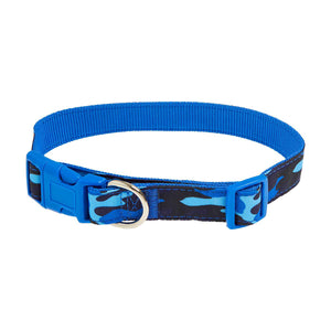 Dog Collar Size Large Blue Camo