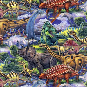 Dinosaurs Roam Cotton Fabric