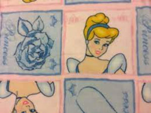 Handmade Single Layer Fleece 58"x 72" Throw Blanket "Cinderella Patch ”