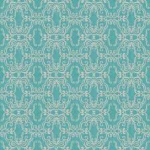 Hydrangea Botanical Turquoise Cotton Fabric