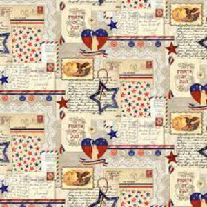 Patriotic Thoughts Cotton Fabric
