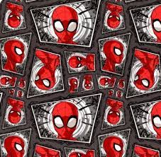 Spiderman Comic Swirl Cotton Fabric