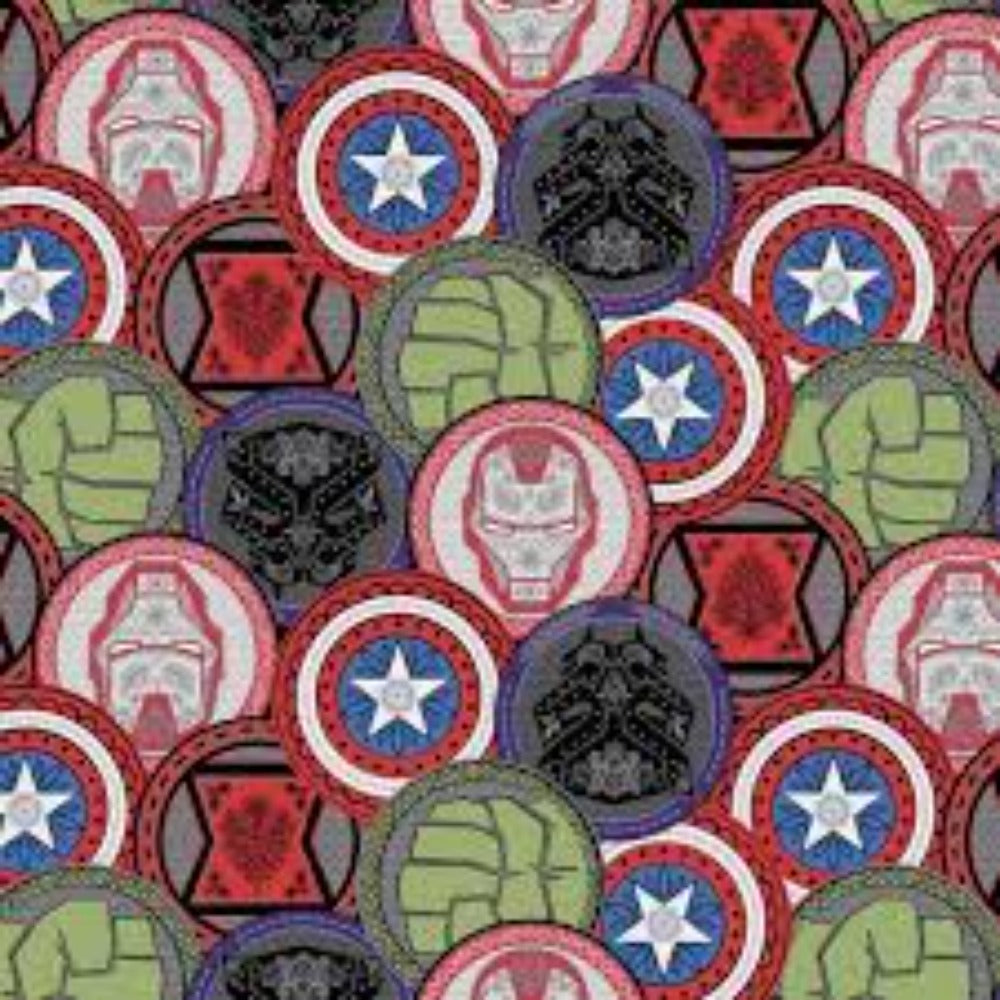 Avengers Coins Cotton Fabric
