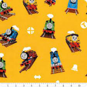 All Aboard With Thomas & Friends Friends Yellow Cotton Fabric