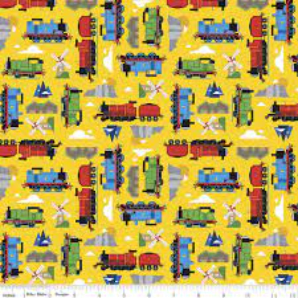 All Aboard With Thomas & Friends Friends Yellow Cotton Fabric