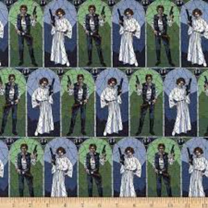 Star Wars Stained Glass Han Lea Cotton Fabric