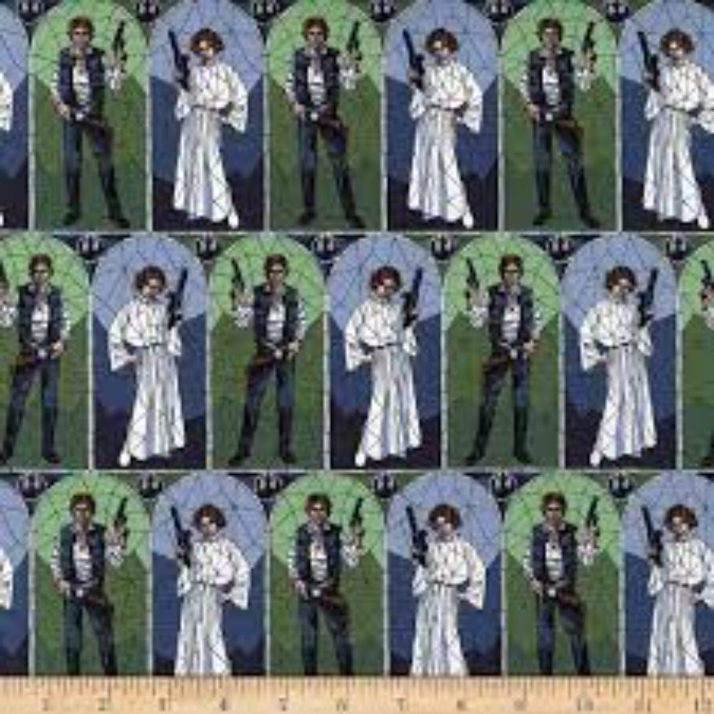 Star Wars Stained Glass Han Lea Cotton Fabric