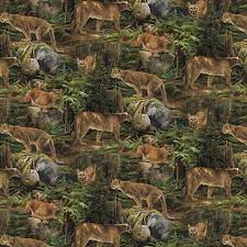 Forest Prowler Courage Cotton Fabric