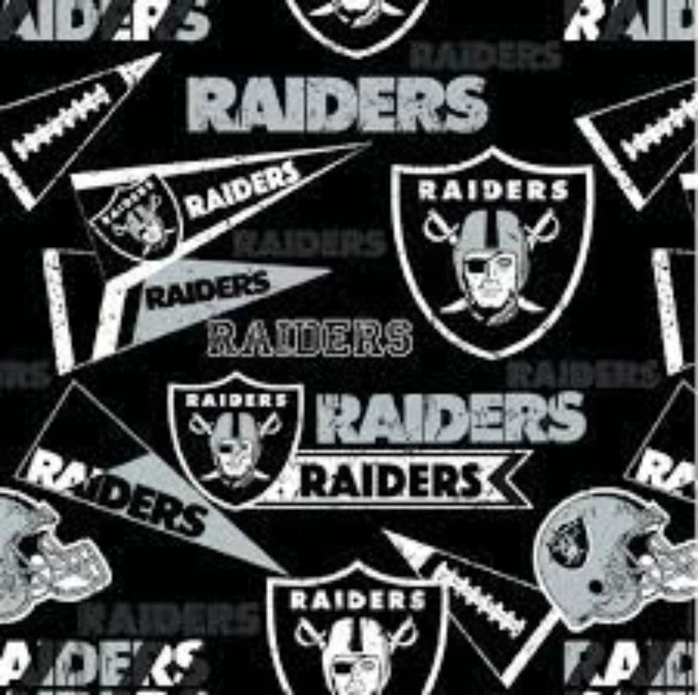 Handmade Valance or Curtain Panel Raiders Flag