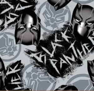 Handmade Single Layer Fleece 58"x 72" Throw Blanket "Black Panther Graffiti ”