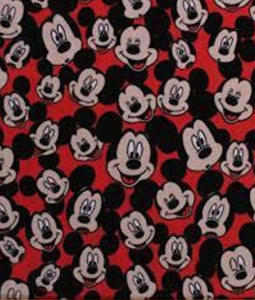 Handmade Single Layer Fleece 58"x 72" Throw Blanket "Mickey Mouse Head Toss ”