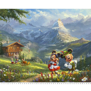 Mickey And Minnie in the Alphs 45" Wide Panel Fabric