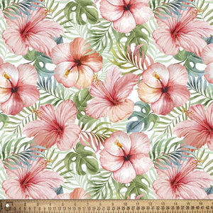 Handmade Valance or Curtain Panel Tropical Blush Floral