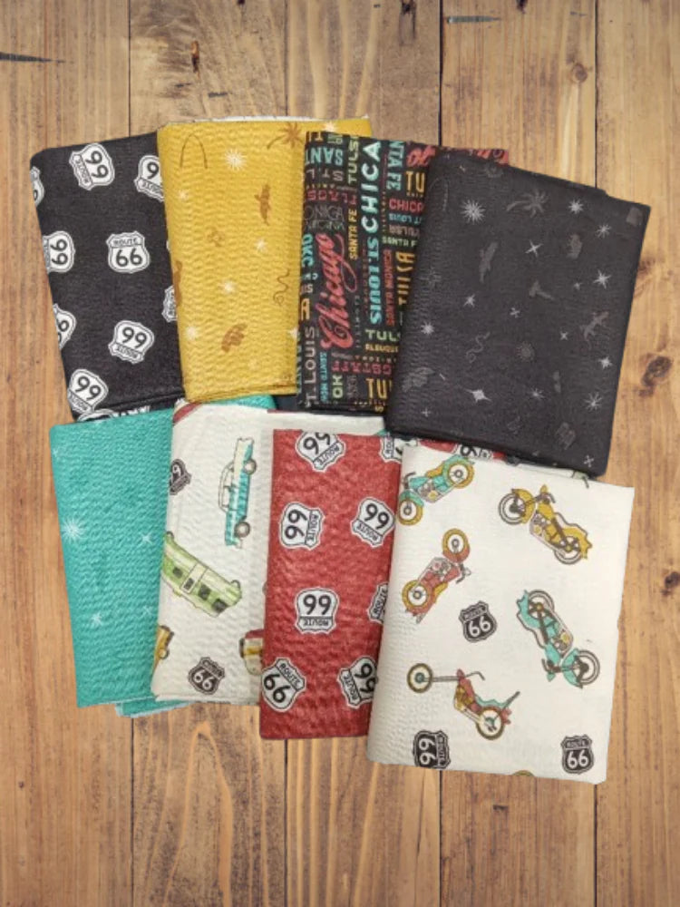 8 Half Yards  -Assorted Route 66 Half Yard Bundle