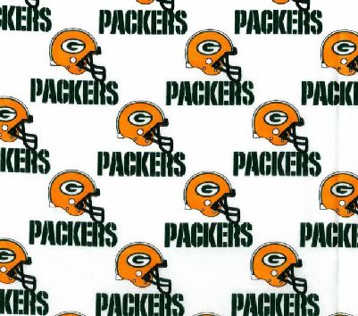 Packers White Cotton ft1026 Fabric by the Bolt