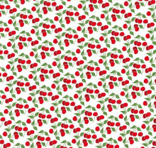 Load image into Gallery viewer, Cherries w/ Glitter Cotton Fabric by the Bolt
