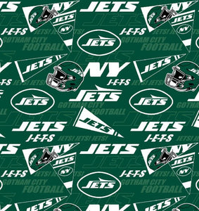 Jets Retro 45" Wide Cotton Fabric