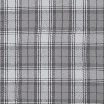 Gray Plaid Flannel Fabric