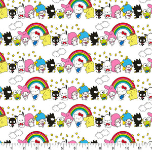 Hello Kitty & Friends Rainbow Cotton Fabric