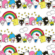 Load image into Gallery viewer, Hello Kitty &amp; Friends Rainbow Cotton Fabric
