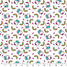Load image into Gallery viewer, Hello Kitty Rainbow Toss Cotton Fabric
