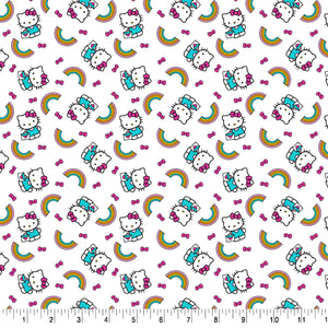 Hello Kitty Rainbow Toss Cotton Fabric