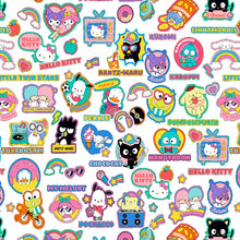 Load image into Gallery viewer, Hello Kitty Friends &amp; Stickers Cotton Fabric
