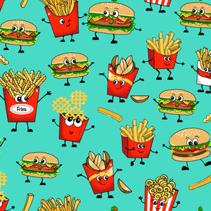 Lollie Snacks Drive Through Snack Cotton Fabric