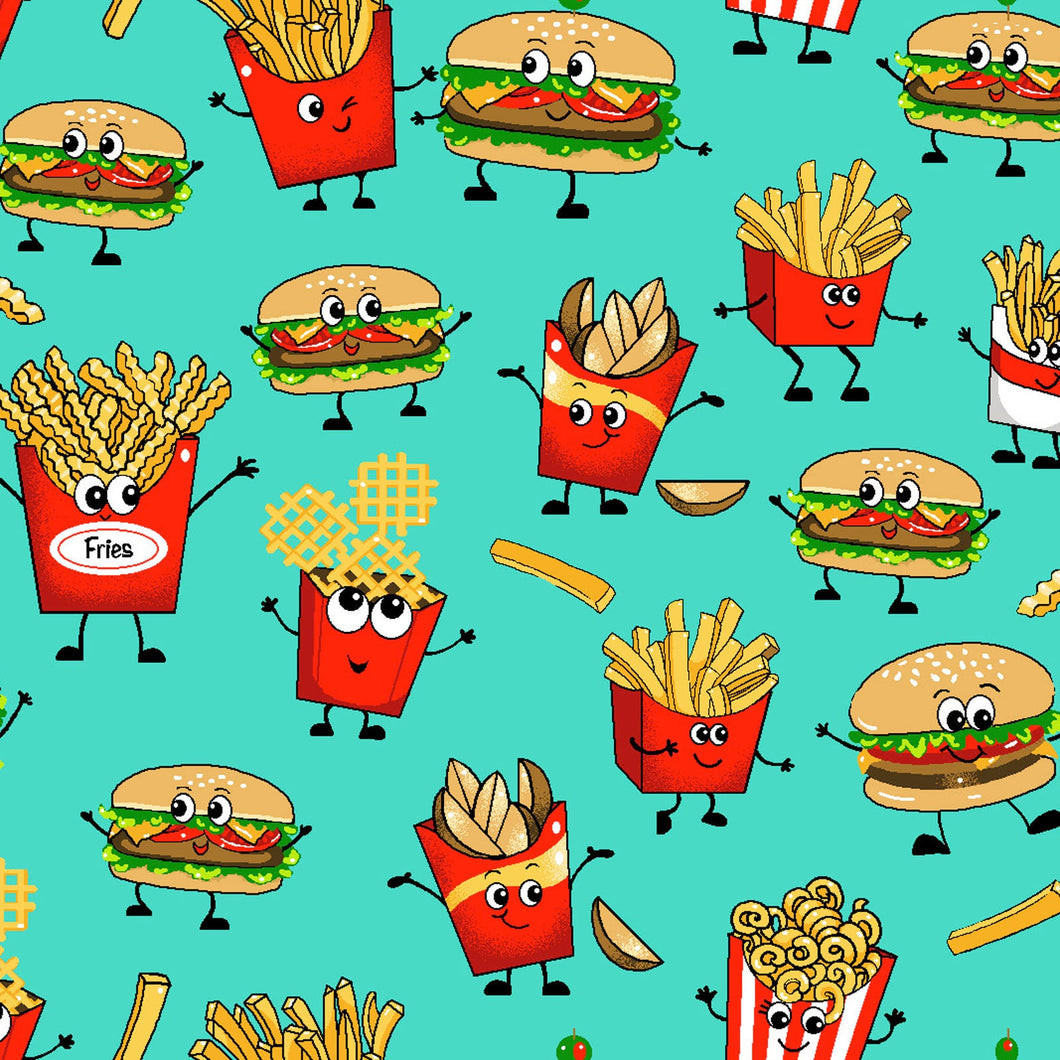 Lollie Snacks Drive Through Snack Cotton Fabric