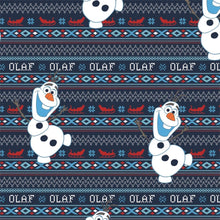 Load image into Gallery viewer, Handmade Blanket, Burp Rag/ Security Blanket, and Bib Olaf&#39;s Alpine Adventure Navy
