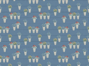 Farmhouse Summer Pots Cotton Fabric