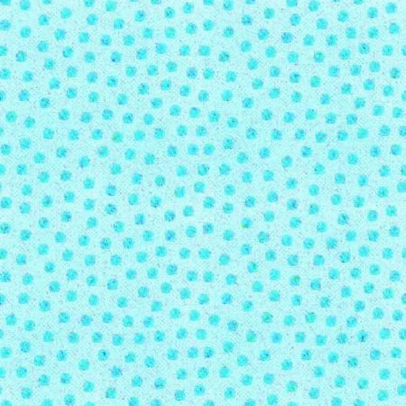 Bazooples Tossed Dots Blue Cotton Fabric