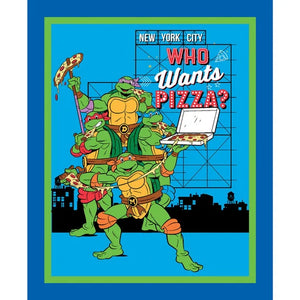 Handmade Tapestry "Teenage Mutant Ninja Turtles Who Wants Pizza Panel”