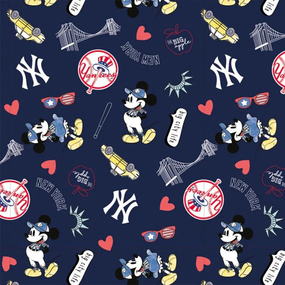 Handmade Placemat Or Table Runner Yankees Mickey