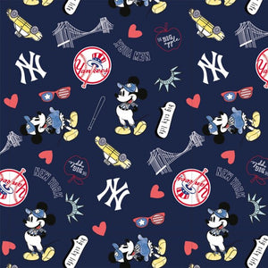 Yankees Mickey Cotton Fabric