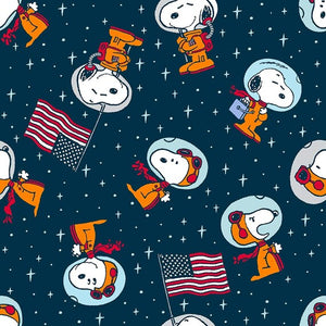 Snoopy Space Toss Cotton Fabric