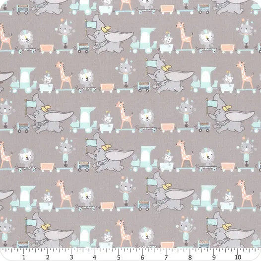 Dumbo Toy Parade Cotton Fabric 2 Yard Pre-Cut