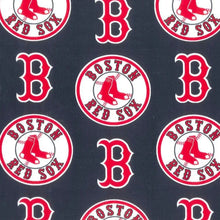 Load image into Gallery viewer, Handmade Valance or Curtain Panel Red Sox Solid Blue
