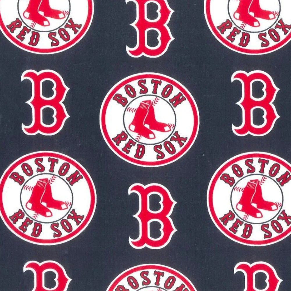 Handmade Valance or Curtain Panel Red Sox Solid Blue