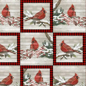 Cardinals Winter Cotton - 1 Yard Precut