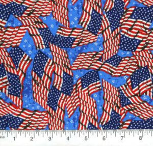 Patriotic Flag Cotton Fabric