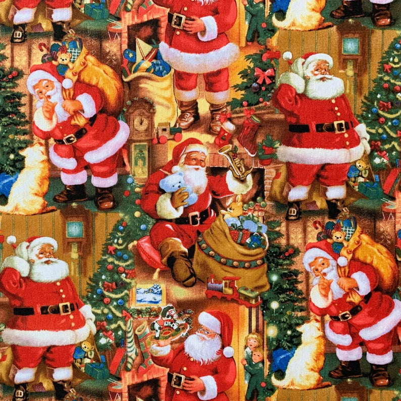 Santa Seasonal Cotton - 1/2 Yard Precut